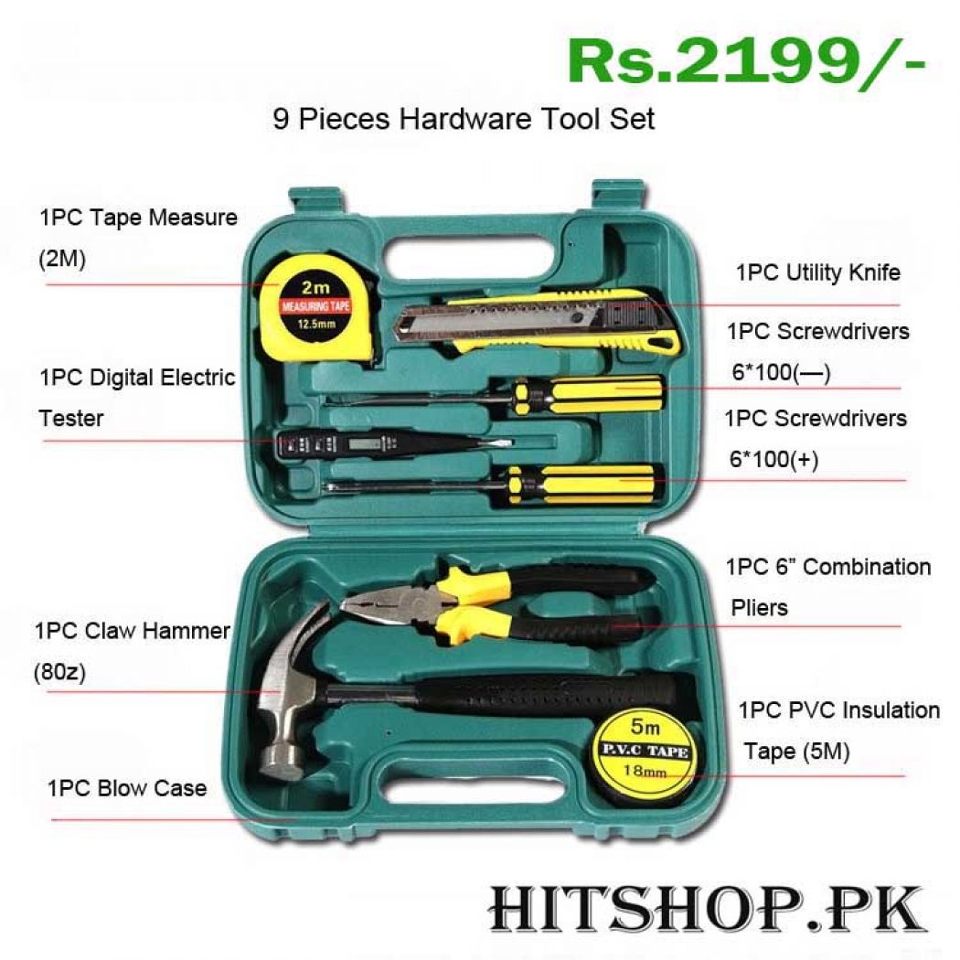 Multifunction 9 Pcs Household Tool Kit LC8009